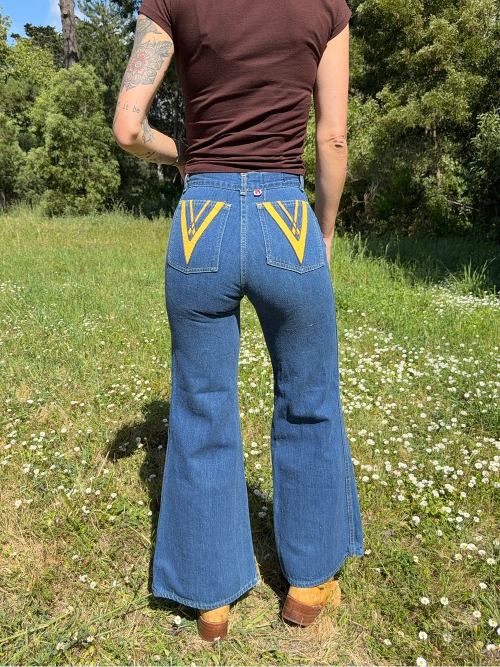 Vintage 1970s bell bottom jeans